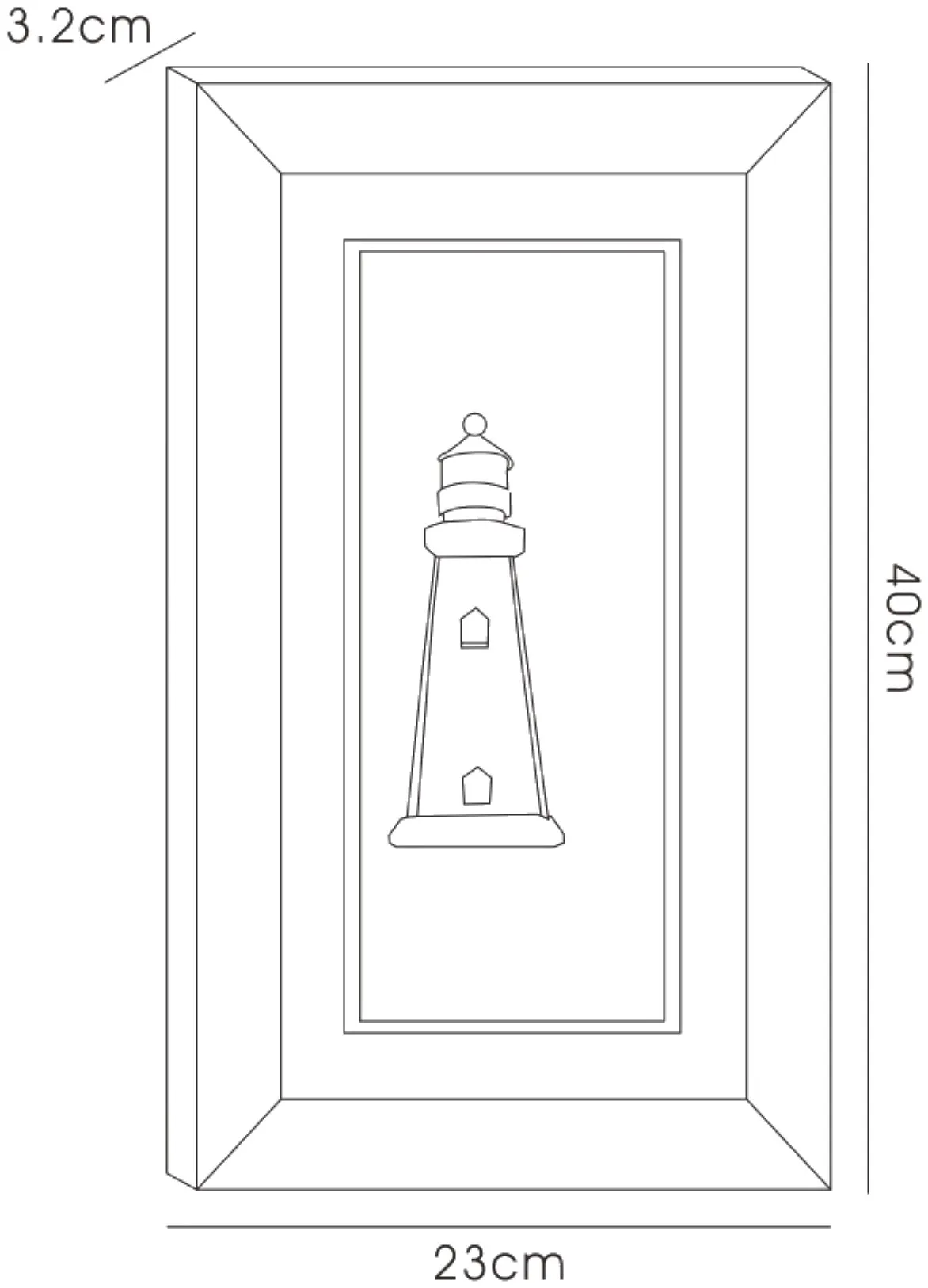IL70513  Aqua Lighthouse Crystal Art